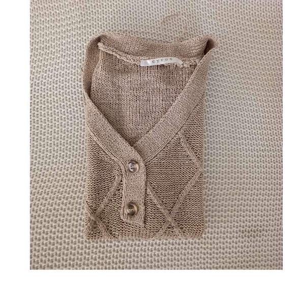 Cyrus Y2K Preppy‎ Button Front Sweater Vest Womens M NWOT - Picture 8 of 8